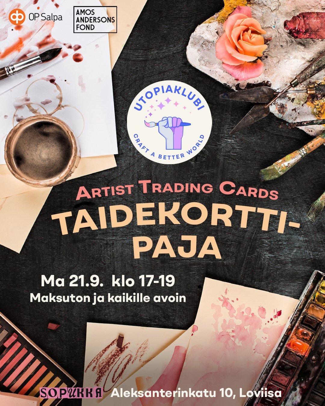 Featured image for “Utopiaklubi: ATC-korttipaja ma 21.9. klo 17-19”